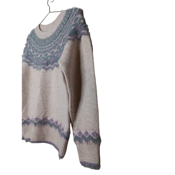 Fate Soft Sweater Fair Isle Size S Long Sleeve Crew Neck - Picture 4 of 14